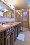 BR 2- En Suite Bath with Glass Shower, Dual Vanities